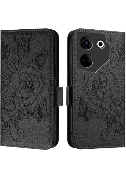 Kredi Kartı Yuvası Cüzdan ile Tecno Camon 20/20 Pro 4g Pu Deri Için Kılıf (Yurt Dışından)