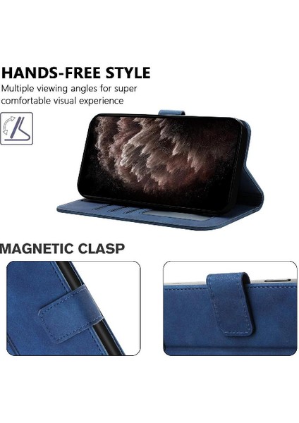 Telefon Kılıfı Için Xiaomi Poco M6 4g El Kayışı Pu Deri Flip Folio Cüzdan (Yurt Dışından)