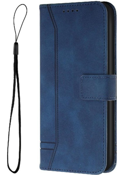 Telefon Kılıfı Için Xiaomi Poco M6 4g El Kayışı Pu Deri Flip Folio Cüzdan (Yurt Dışından)