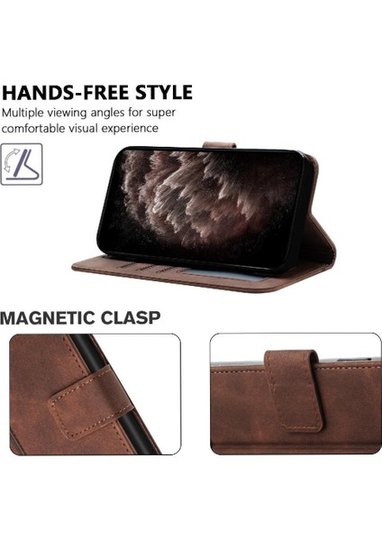 Realme 12 Pro Artı Flip Folio Cüzdan Için Telefon Kılıfı El Kayışı Kart Yuvaları (Yurt Dışından)