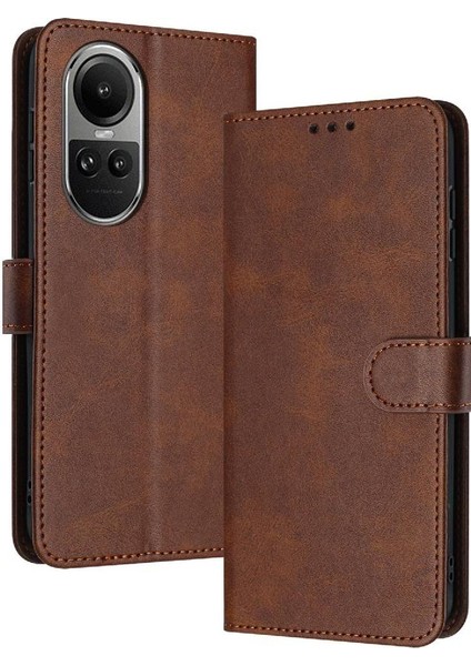 Kart Yuvası Pu Deri ile Oppo Oppo 10 Pro 5g Saf Renk Için Flip Case (Yurt Dışından)
