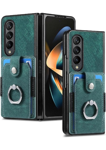 Samsung Galaxy Için Kılıf Fold 4 Manyetik Araç Montaj Yüzük Tutucu Crad Yuvası (Yurt Dışından)