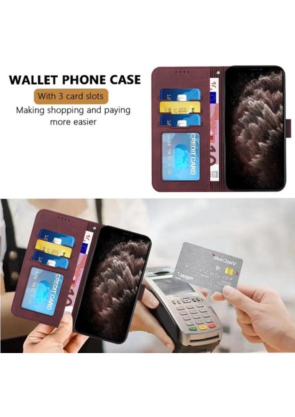 Realme 12 Pro Artı Flip Folio Cüzdan Için Telefon Kılıfı El Kayışı Kart Yuvaları (Yurt Dışından)