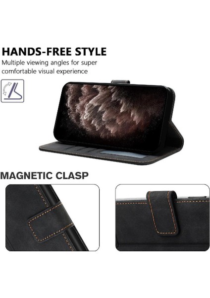 Realme 12 Pro Artı Flip Folio Cüzdan Için Telefon Kılıfı El Kayışı Kart Yuvaları (Yurt Dışından)