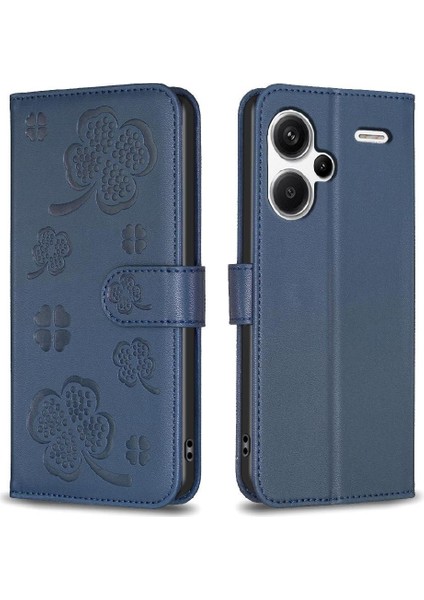 Xiaomi Redmi Not Için Flip Case 13 Pro Artı Cüzdan Yonca Çiçek Pu Kart (Yurt Dışından)