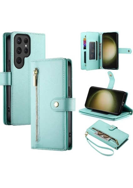 Samsung Galaxy S23 Ultra Çok Fonksiyonlu Kart Yuvaları Cüzdan Için Flip Case (Yurt Dışından)