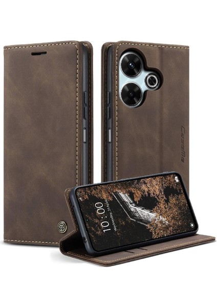 Xiaomi Redmi Için Flip Case 13 4g Manyetik Kapatma Darbeye Vaka Kart Pu (Yurt Dışından)