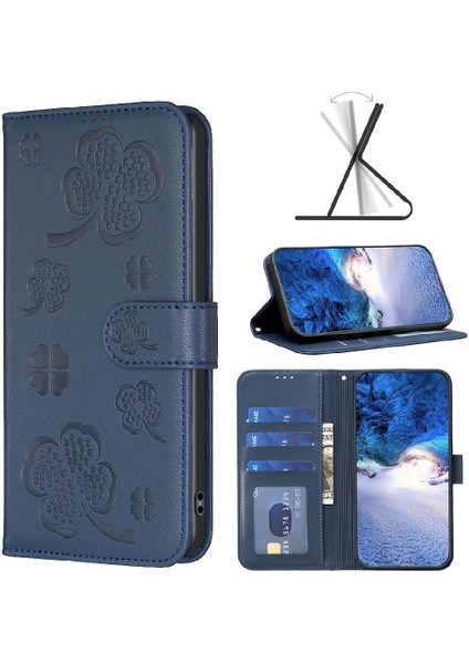 Xiaomi Redmi Not Için Flip Case 13 Pro Artı Cüzdan Yonca Çiçek Pu Kart (Yurt Dışından)