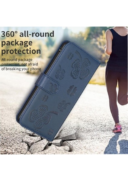 Xiaomi Redmi Not Için Flip Case 13 Pro Artı Cüzdan Yonca Çiçek Pu Kart (Yurt Dışından)