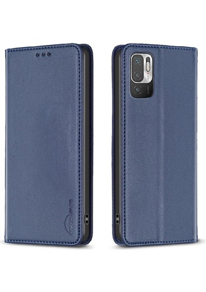 Xiaomi Poco M3 Pro Iş Manyetik Cüzdan Pu Deri Yuvası Için Flip Case (Yurt Dışından)