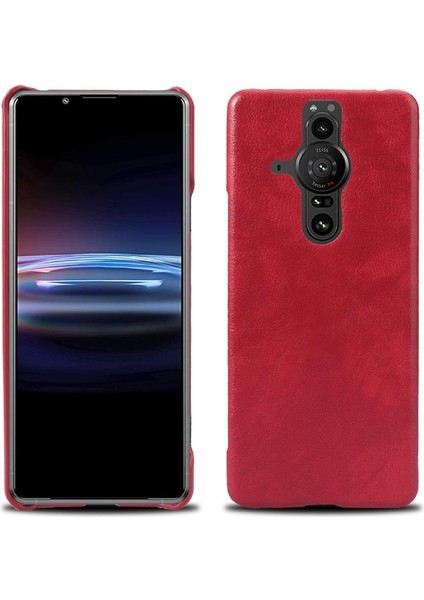 Sony Xperia Pro-I Koruyucu Kapak Için Retro Kılıf Lychee Desen Retro (Yurt Dışından)