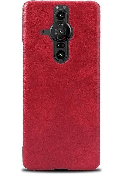 Sony Xperia Pro-I Koruyucu Kapak Için Retro Kılıf Lychee Desen Retro (Yurt Dışından)