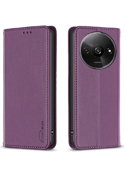 Xiaomi Redmi A3 Pu Deri Çok Renkli Iş Manyetik Için Flip Case (Yurt Dışından)