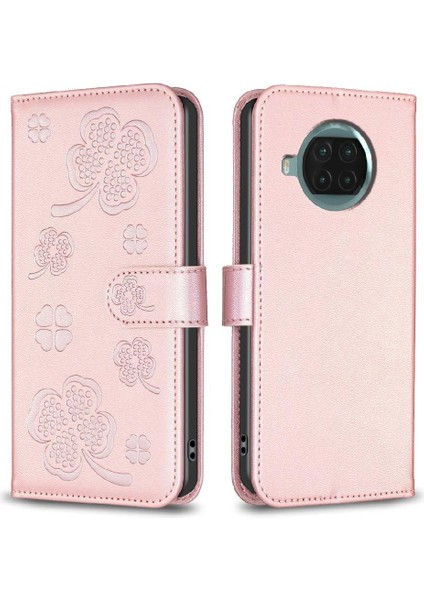 Xiaomi 10T Lite Yonca Çiçek Çok Renkli Pu Deri Kart Için Flip Case (Yurt Dışından)