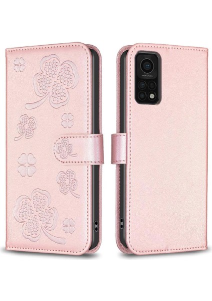 Xiaomi Redmi Için Flip Case K30S Yonca Çiçek Cüzdan Kart Yuvaları Tutucu Pu (Yurt Dışından)