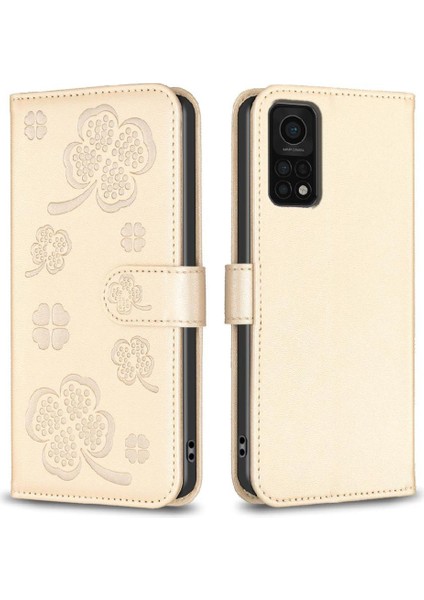 Xiaomi Redmi Için Flip Case K30S Yonca Çiçek Cüzdan Kart Yuvaları Tutucu Pu (Yurt Dışından)