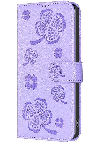 Xiaomi Redmi Not Için Flip Case 13 Pro Artı Cüzdan Yonca Çiçek Pu Kart (Yurt Dışından)