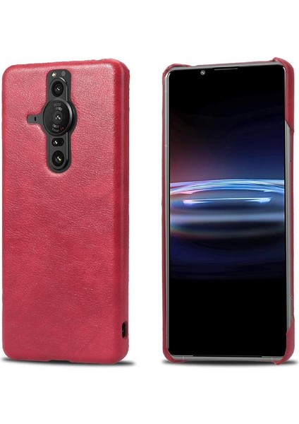 Sony Xperia Pro-I Koruyucu Kapak Için Retro Kılıf Lychee Desen Retro (Yurt Dışından)