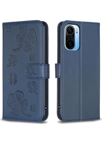 Xiaomi 11I Cüzdan Yonca Çiçek Çok Renkli Kart Yuvaları Pu Için Flip Case (Yurt Dışından)