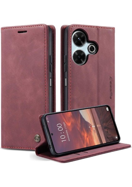 Xiaomi Redmi Için Flip Case 13 4g Manyetik Kapatma Darbeye Vaka Kart Pu (Yurt Dışından)