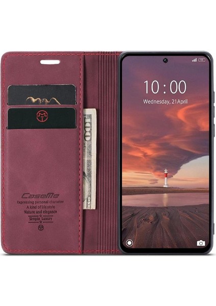 Xiaomi Redmi Için Flip Case 13 4g Manyetik Kapatma Darbeye Vaka Kart Pu (Yurt Dışından)