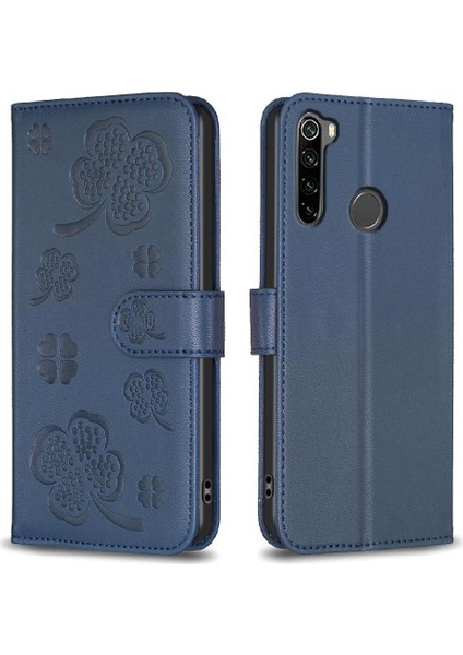 Xiaomi Redmi Not 8 Için Flip Case Pu Deri Cüzdan Yonca Çiçek Kartı (Yurt Dışından)