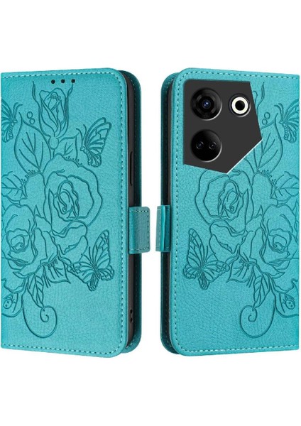 Kredi Kartı Yuvası Cüzdan ile Tecno Camon 20/20 Pro 4g Pu Deri Için Kılıf (Yurt Dışından)