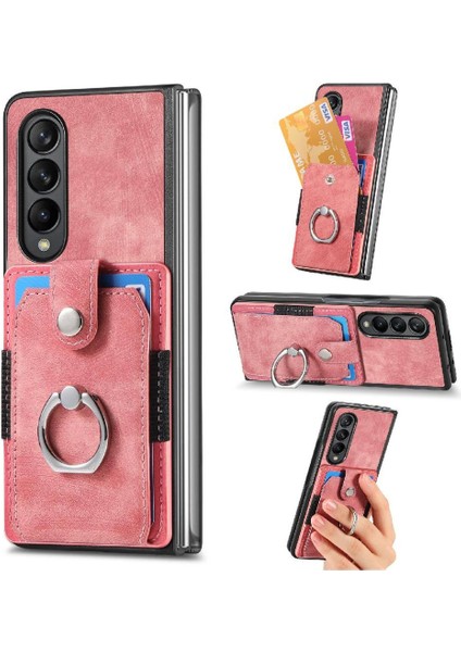 Samsung Galaxy Için Kılıf Fold 4 Manyetik Araç Montaj Yüzük Tutucu Crad Yuvası (Yurt Dışından)