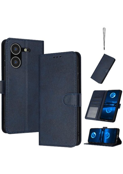 Toka Saf Renk Kickstand Pu Deri ile Tecno Pova 5 Için Flip Case (Yurt Dışından)