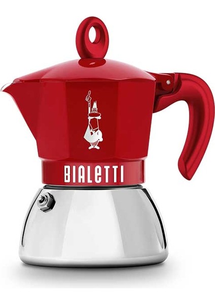Moka Pot İndüksiyon 4 Cup Kırmızı