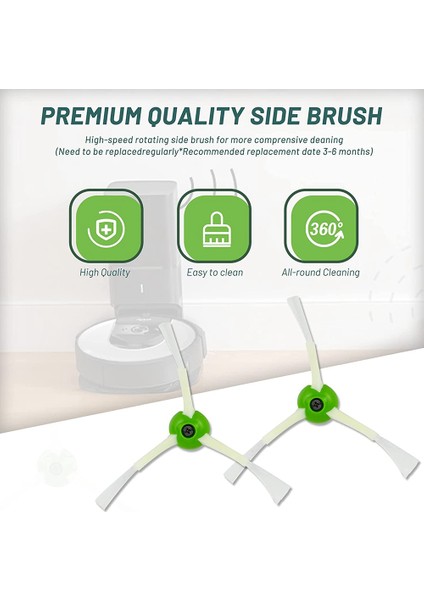 Yedek Ana Fırça Yan Fırça Hepa Filtreleri Irobto Roomba I7 E5 E6 Robotlu Süpürge Aksesuarları Için Uyumlu (Yurt Dışından) fiyatları