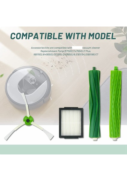Yedek Ana Fırça Yan Fırça Hepa Filtreleri Irobto Roomba I7 E5 E6 Robotlu Süpürge Aksesuarları Için Uyumlu (Yurt Dışından) modelleri