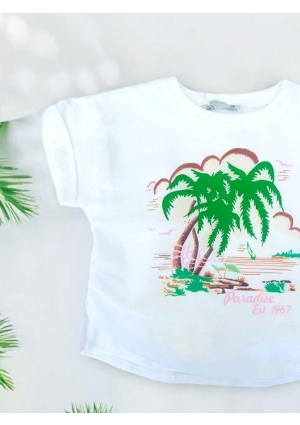 Kız Çocuk Yüzde Yüz Pamuklu Ön Yüzü Şifon Baskılı Şık Bluz fırsatları