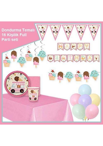 Dondurma Temalı 16 Kişilik Parti Seti