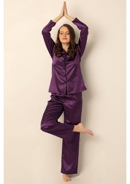 Uzun Kollu Saten Pijama Takımı fiyatları