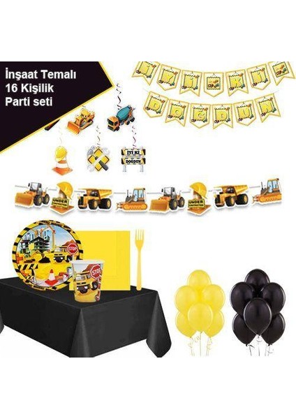 Iş Makineleri Parti Seti 16 Kişilik
