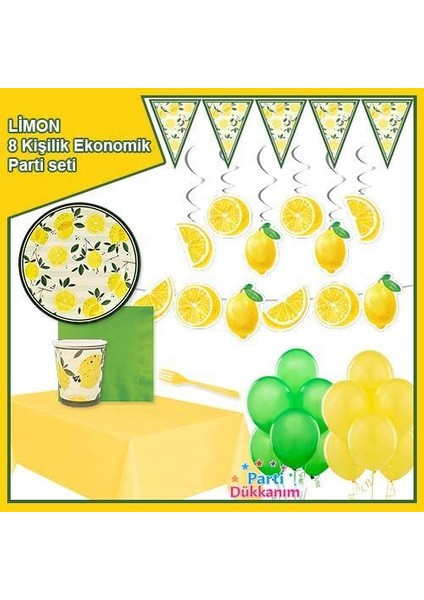 Limon Temalı 8 Kişilik Ekonomik Parti Seti