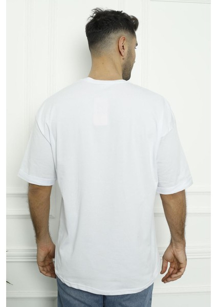 Erkek T-Shirt Siyah Beyaz Oval Kesim 2 Li Set Mıxcolor indirimleri