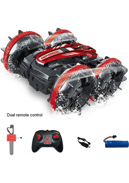 Liveasy Karada ve Suda Gidebilen Rc Hareket Kontrollü 2.4 Ghz 4WD Oyuncak Araba- Kırmızı (Yurt Dışından)