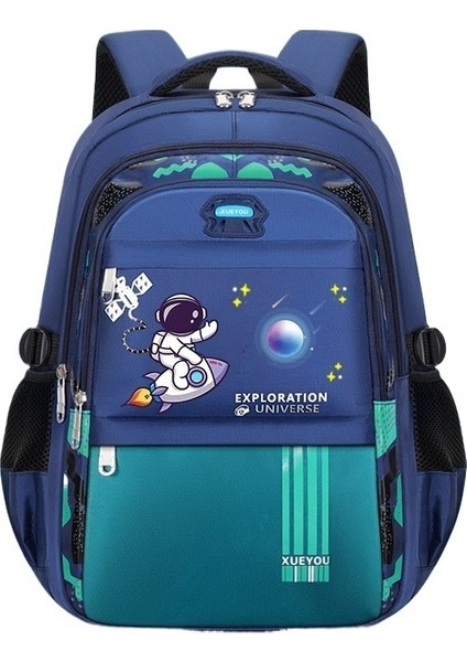 Yükü Azaltmak ve Omurgayı Korumak Için Uzay Astronot Ilkokul Çantası Büyük Kapasiteli Su Geçirmez Baskılı Çocuk Okul Çantası Sırt Çantası (Yurt Dışından)