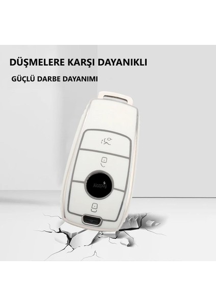 Mercedes E C B Serisi C180 C200 W205 W213 E200 300 Uyumlu Anahtar Kılıfı (1 Adet)