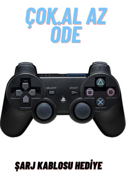 Ata Soft Double Ps3 Uyumlu Kablosuz Analog Oyun Kolu Şarj Kablo Hediye