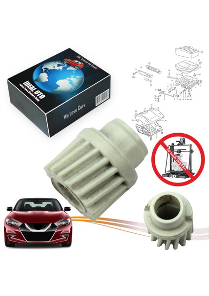 Nissan Murano, Altima, Maxima, 350Z, 370Z Koltuk Ayar Motor Dişlisi 874550AM513