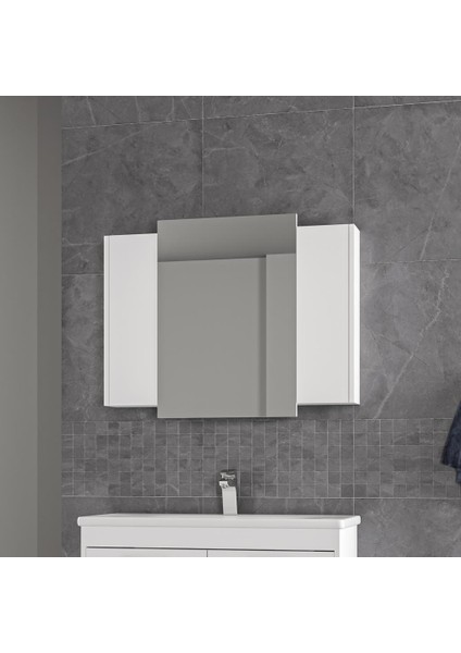 Üst Dolap Kombin - 100 cm - Mdf Mat Beyaz - Mdf Mat Beyaz fiyatları