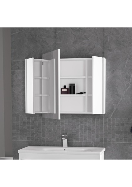 Üst Dolap Kombin - 100 cm - Mdf Mat Beyaz - Mdf Mat Beyaz modelleri