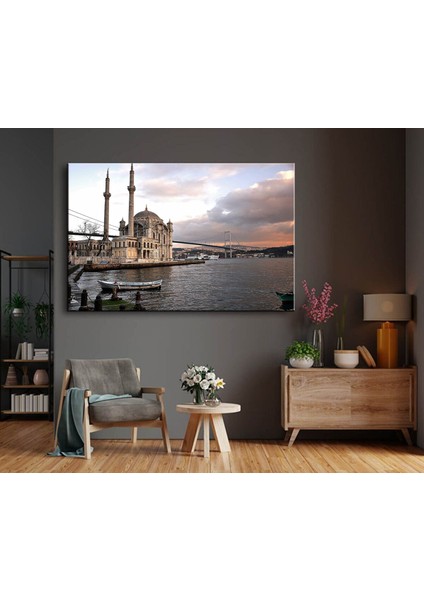 Dekoratif Duvar Aksesuarı Baskı Istanbul Da Cami Kanvas Tablo
