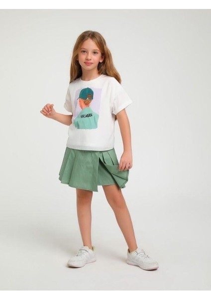 Kız Çocuk Pamuklu Kız Figürlü T-Shirt fiyatları