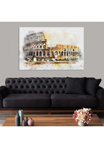 Dekoratif Duvar Aksesuarı Baskı Roma Kolezyum (Colosseum) Kanvas Tablo
