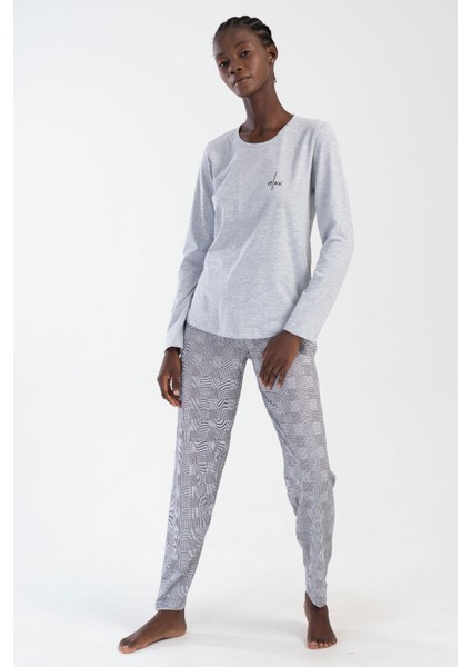 Kadın Uzun Kol Pijama Takım , 403200