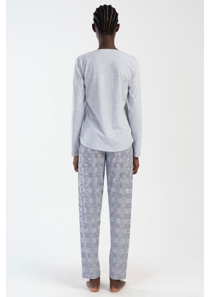 Kadın Uzun Kol Pijama Takım , 403200